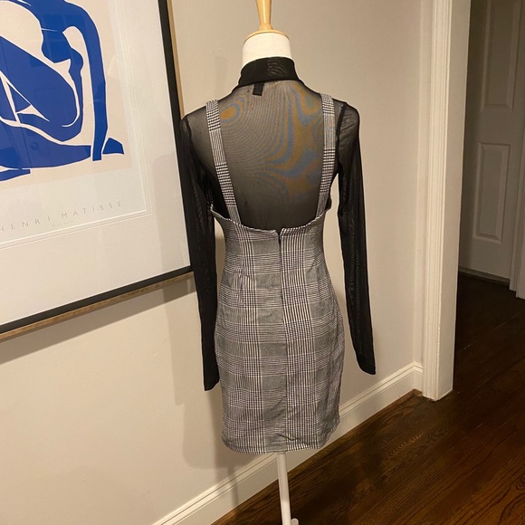 Plaid Fitted Mini Dress - Picture 2 of 4